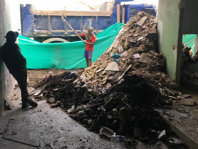 Medida cautelar permite limpieza de la antigua clínica de Puertos de Colombia en Santa Marta/ Personería de Santa Marta.