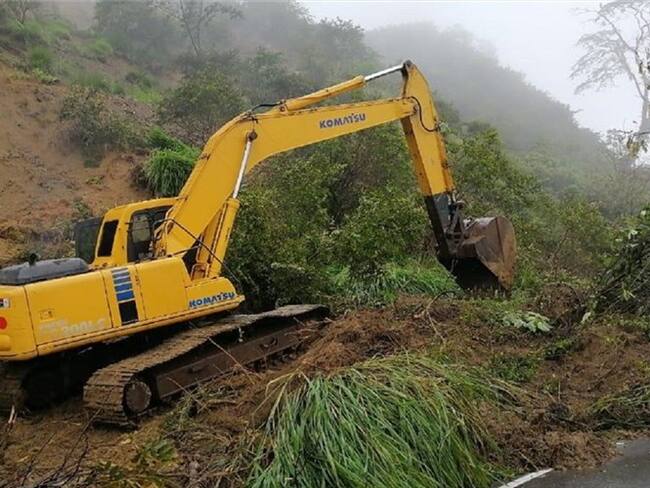 Se presentó un deslizamiento entre La Trinidad-La Uribe de Autopistas del Café.. Foto: Cortesía: Concesión Autopistas del Café
