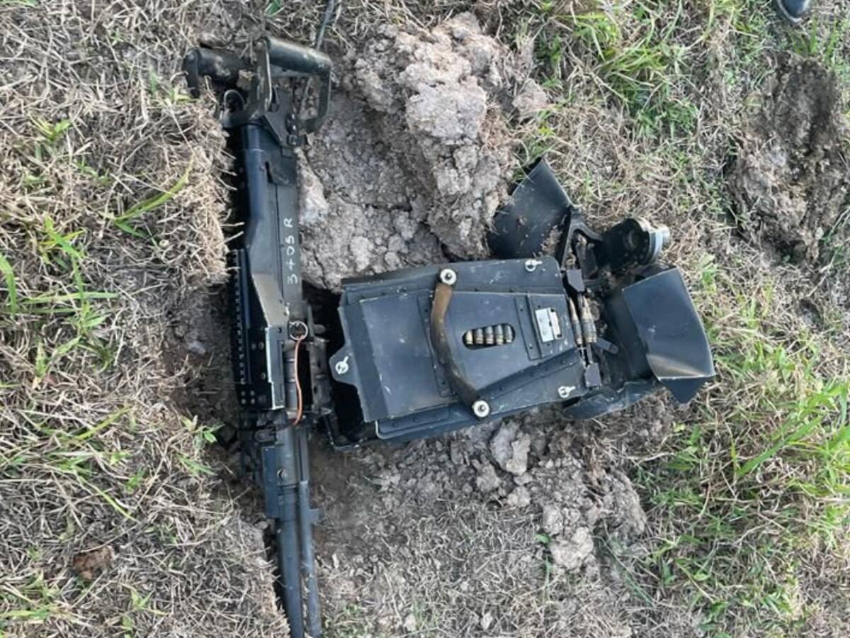 Apareció ametralladora del Ejército que había caído de un helicóptero