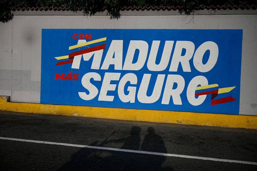 Mensajes de apoyo a Nicolás Maduro en Caracas, Venezuela. I Foto: FEDERICO PARRA/AFP via Getty Images.