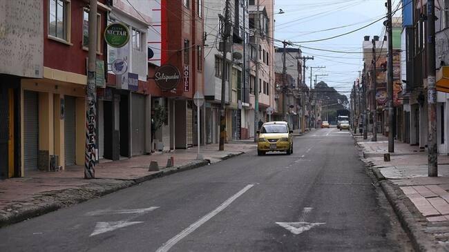 Primer día de cuarentena en el segundo pico de la pandemia en Bogotá. Foto: Colprensa