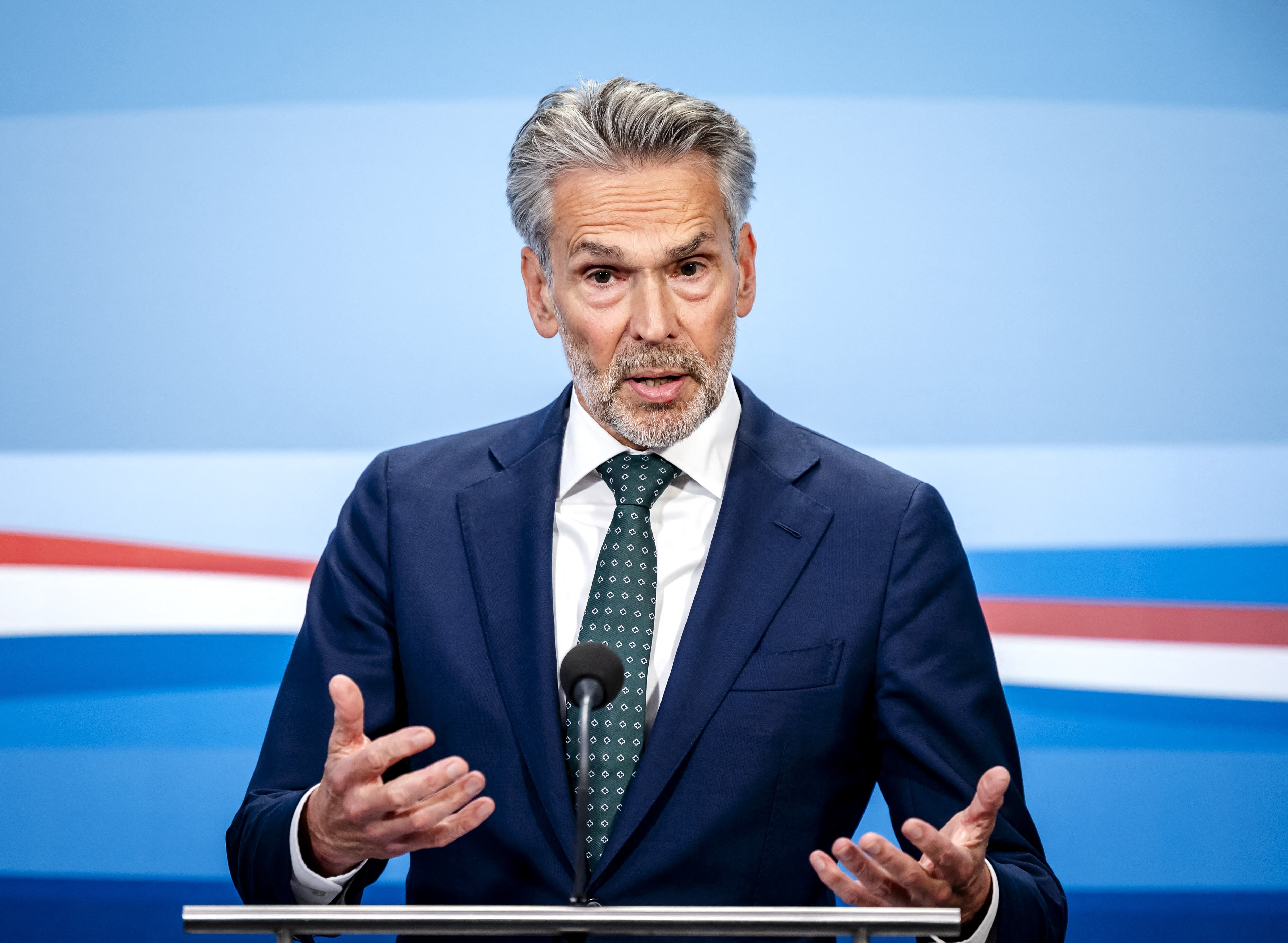 Dick Schoof. Foto: SEM VAN DER WAL/ANP/AFP via Getty Images.         