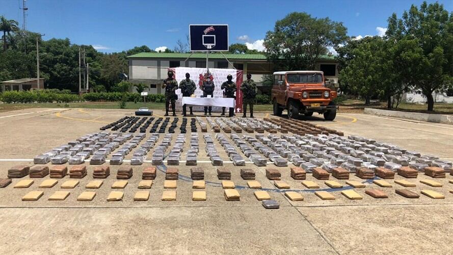 Más de mil paquetes de marihuana fueron incautados en Norte de Santander. Foto: Cortesía