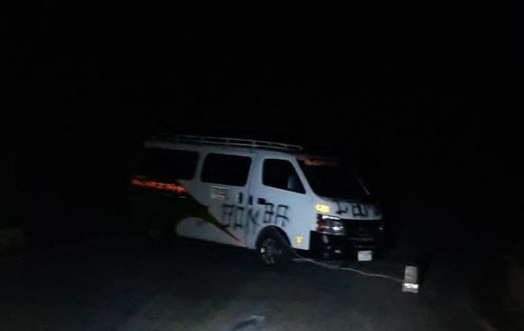 Presunto carro bomba en vía del Catatumbo. Foto: Cortesía.