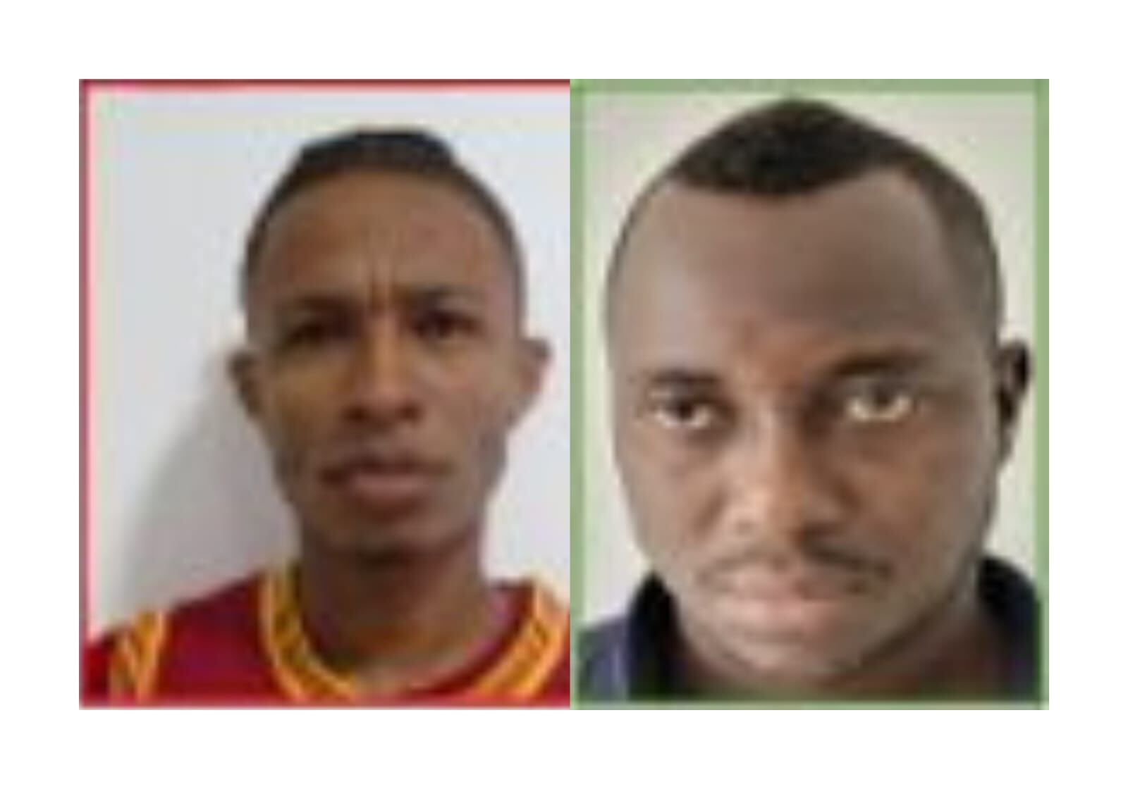 Néstor Vera, alias 'Paco', y Leovigildo Mosquera, alias 'El loco'. Foto: Suministrada