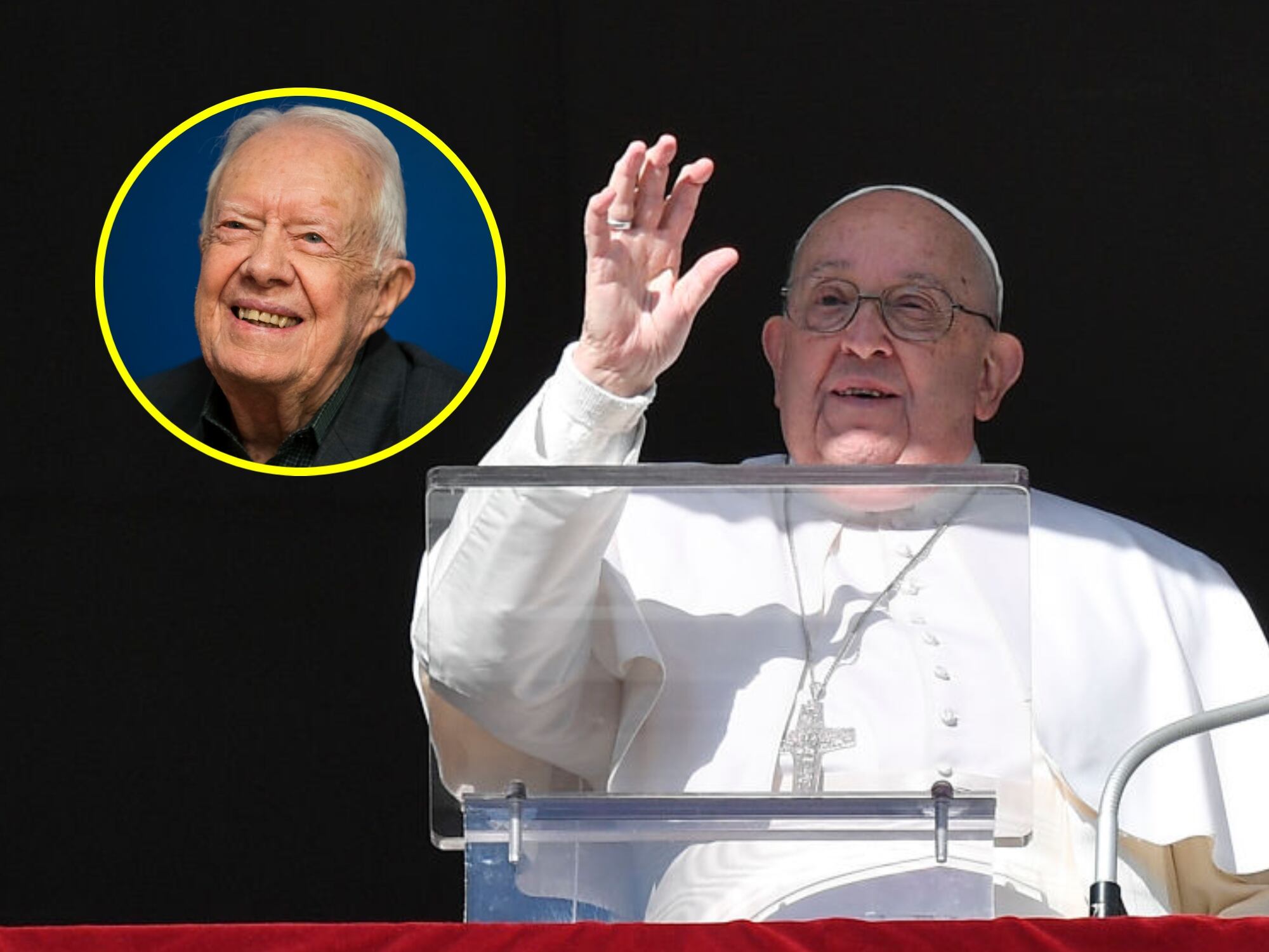 Papa Francisco. I Foto: Vatican Media via Vatican Pool/Getty Images. Jimmy Carter. I Foto: Drew Angerer/Getty Images.
