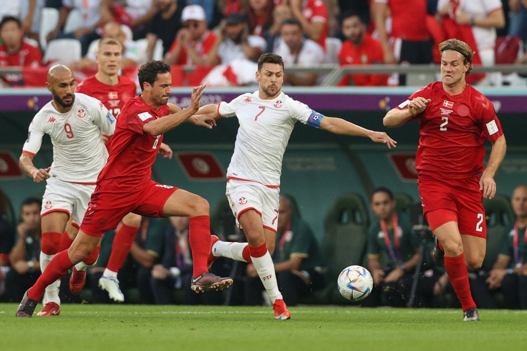 Dinamarca vs. Túnez. Foto: Adrian Dennis / AFP via Getty Images
