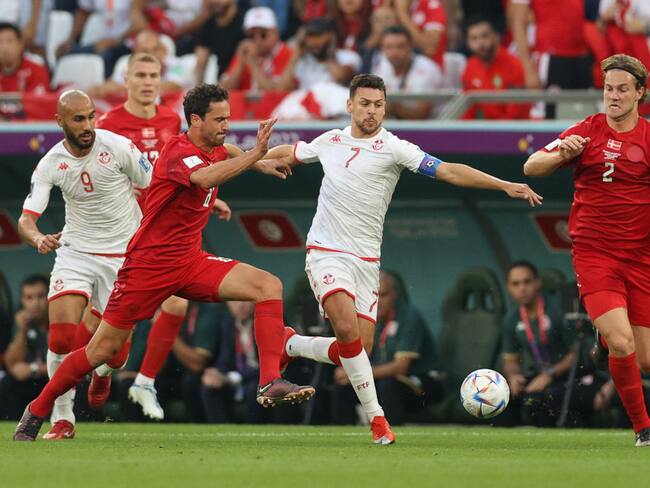 Dinamarca vs. Túnez. Foto: Adrian Dennis / AFP via Getty Images
