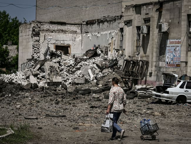 Ataques rusos en la región del Donbás, Ucrania. (Photo by ARIS MESSINIS / AFP) (Photo by ARIS MESSINIS/AFP via Getty Images)