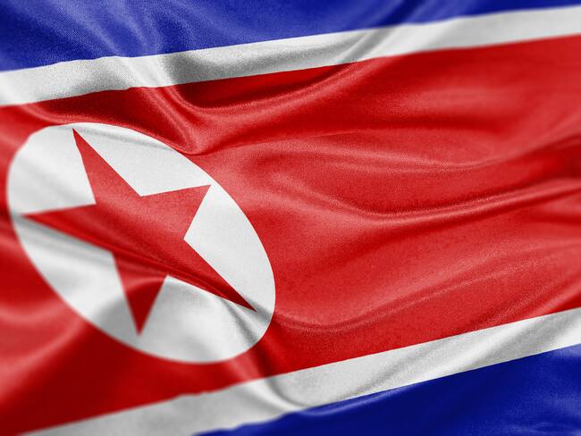 Bandera de Corea del Norte imagen de referencia. Foto: Getty Images.