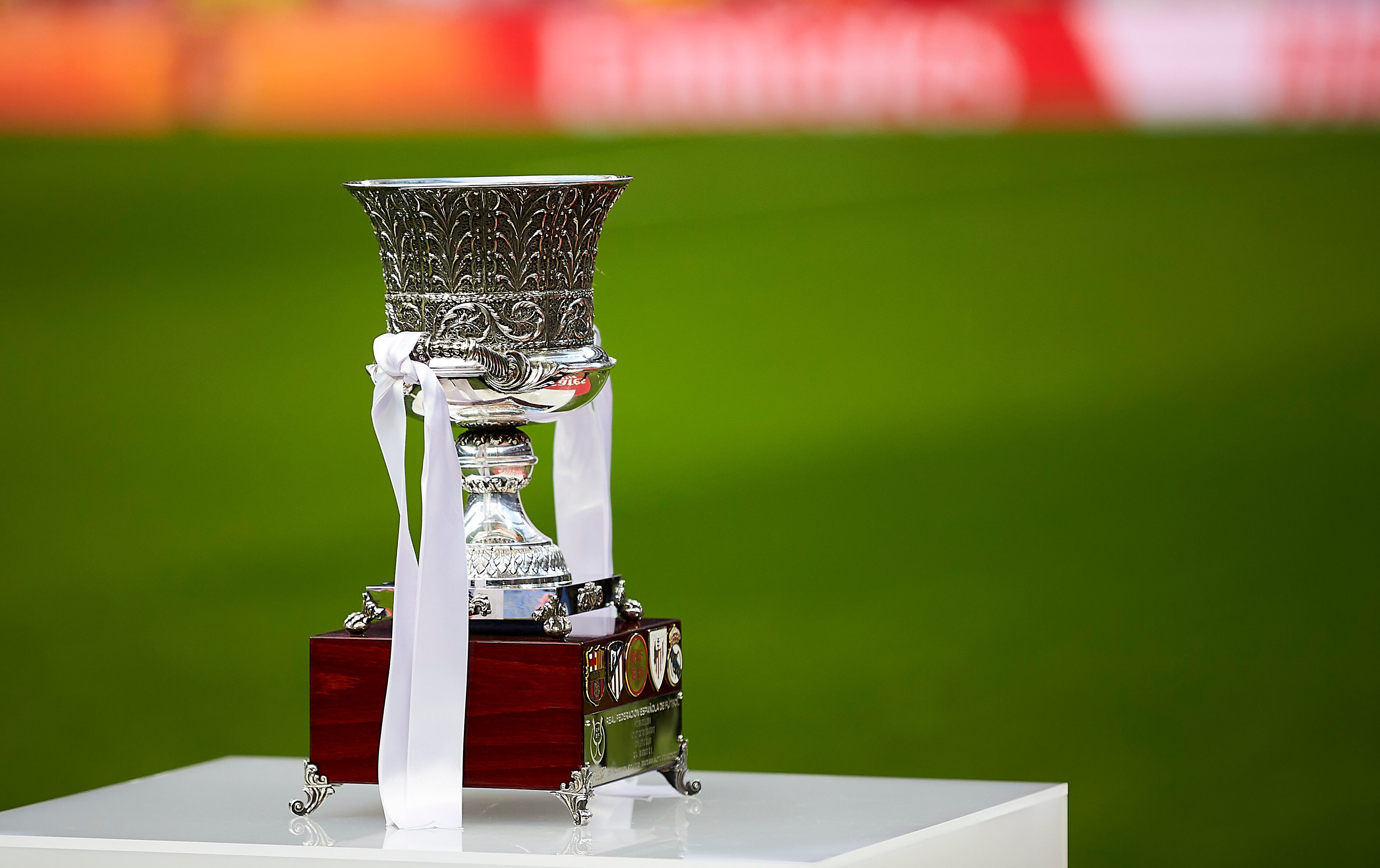 MADRID, SPAIN - JANUARY 23: The spanish Supercup during the LaLiga Santander match between Real Madrid CF and Elche CF at Estadio Santiago Bernabeu on January 23, 2022 in Madrid, Spain. (Photo by Berengui/DeFodi Images via Getty Images)