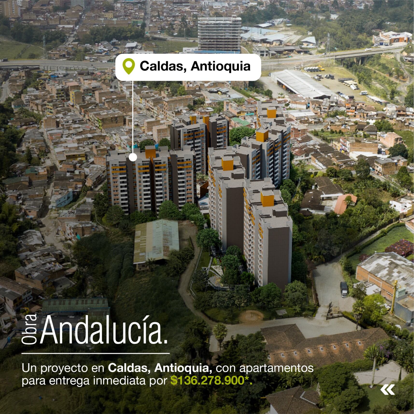 Proyecto de vivienda VIS en Antioquia. Foto: Obrasdé