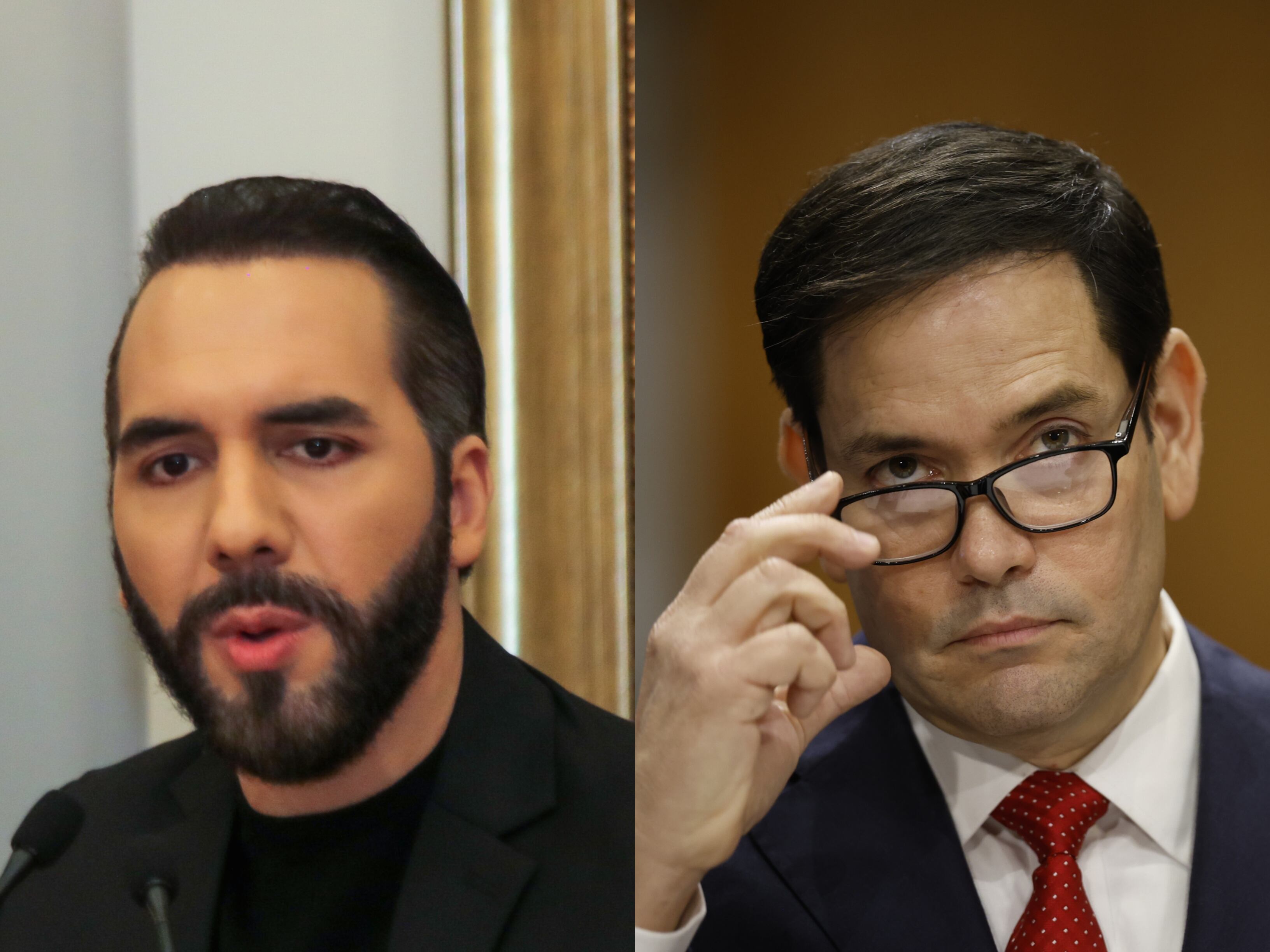 Nayib Bukele y Marco Rubio via Getty Images