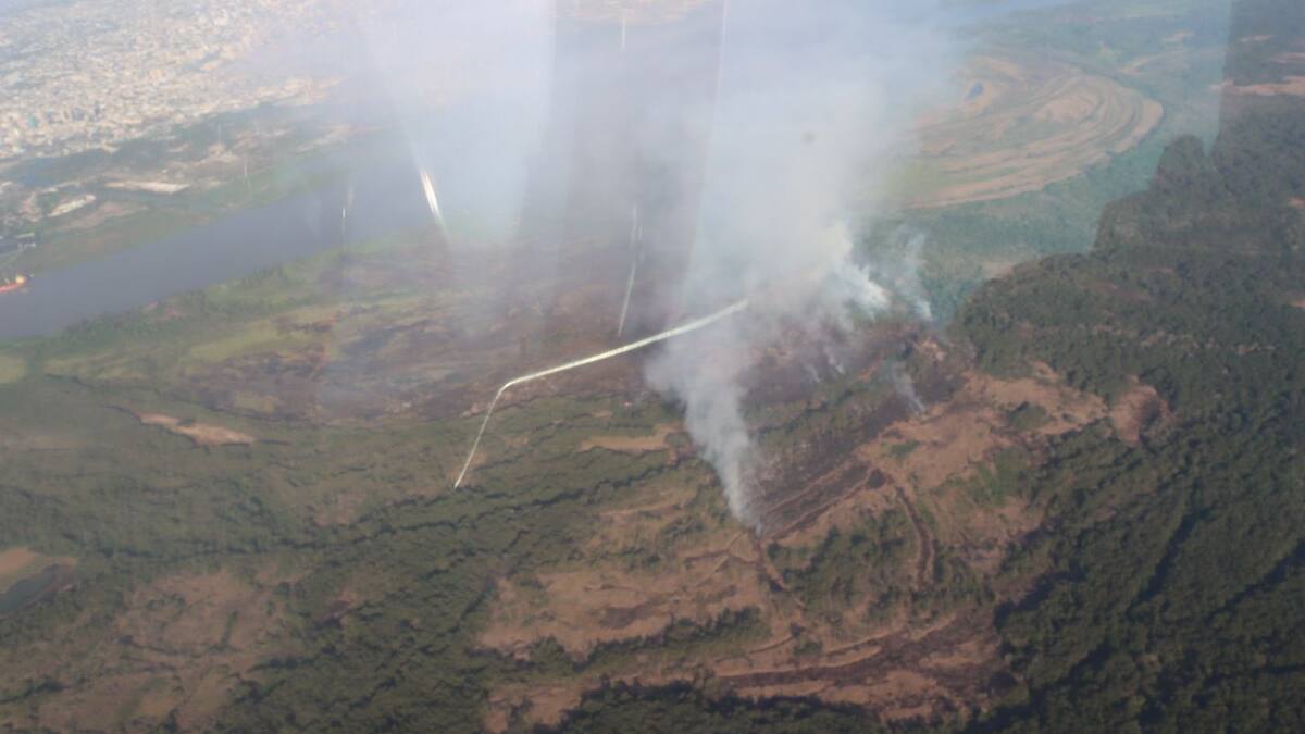 Autoridades ambientales, solicitan apoyo para controlar incendio en Parque Isla Salamanca