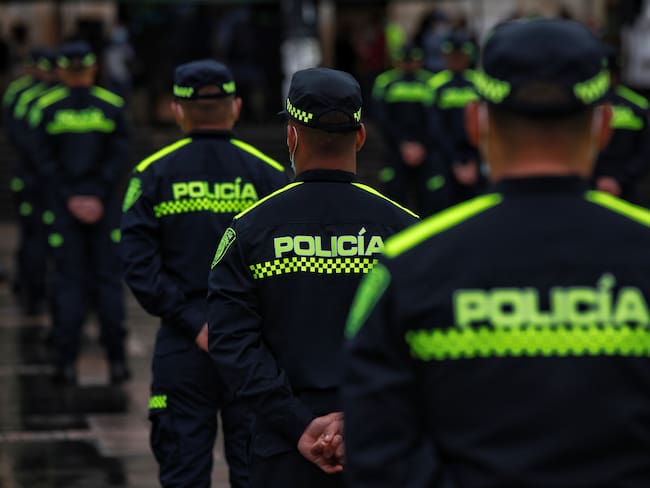 Formación de uniformados de la Policía Nacional de Colombia. (Foto vía COLPRENSA)
