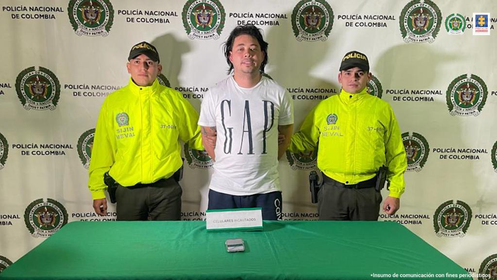 Envían a la cárcel a presunto asesino de capitán del Inpec. Foto: Policía Nacional