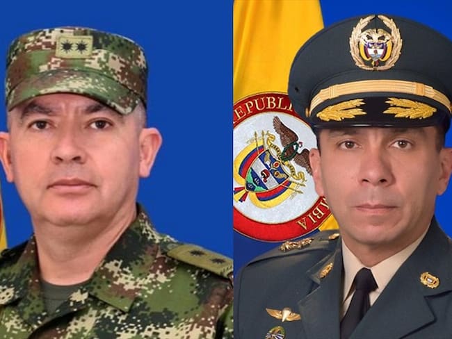 El general Marcos Evangelista Pinto es comandante de la Segunda División y el general Edgar Alberto Rodríguez es comandante del Comando de Educación y Doctrina del Ejército. Foto: Ejército Nacional