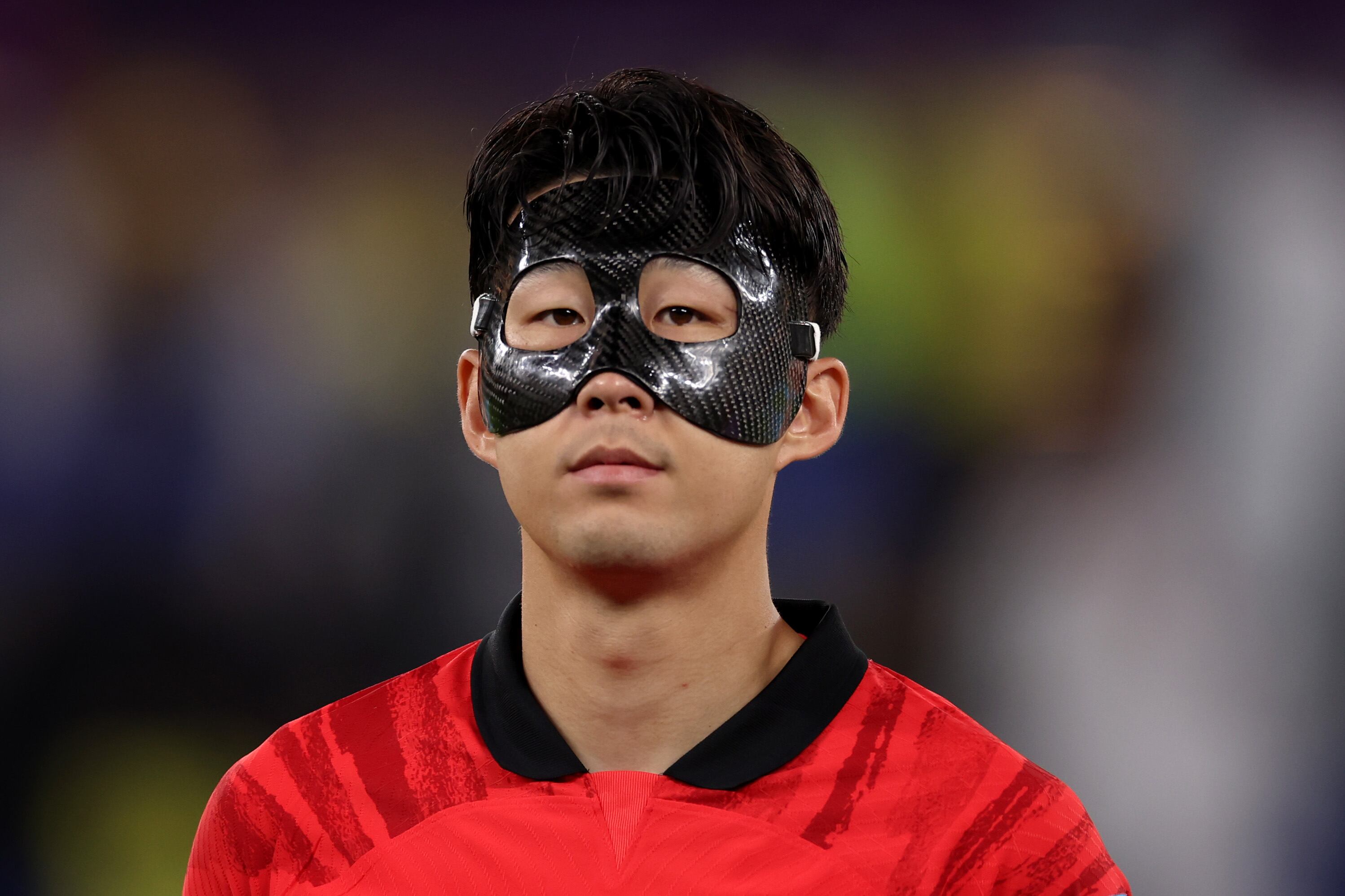 Son Heungmin, futbolista surcoreano en el estadio 974 en Doha, Qatar.