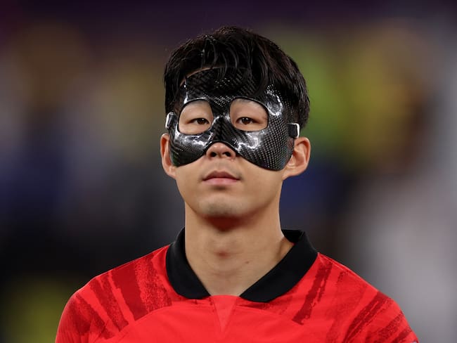 Son Heungmin, futbolista surcoreano en el estadio 974 en Doha, Qatar.