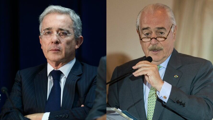 Expresidentes de Colombia Álvaro Uribe y Andrés Pastrana. Foto: Getty Images