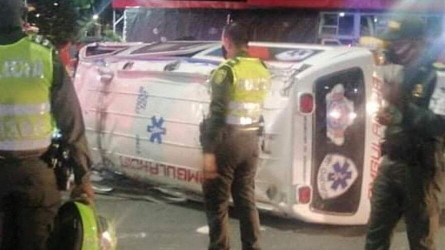 El accidente de tránsito se registró en el centro de la capital vallecaucana. . Foto: Cortesía