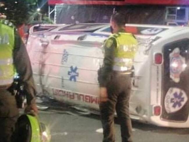 El accidente de tránsito se registró en el centro de la capital vallecaucana. . Foto: Cortesía
