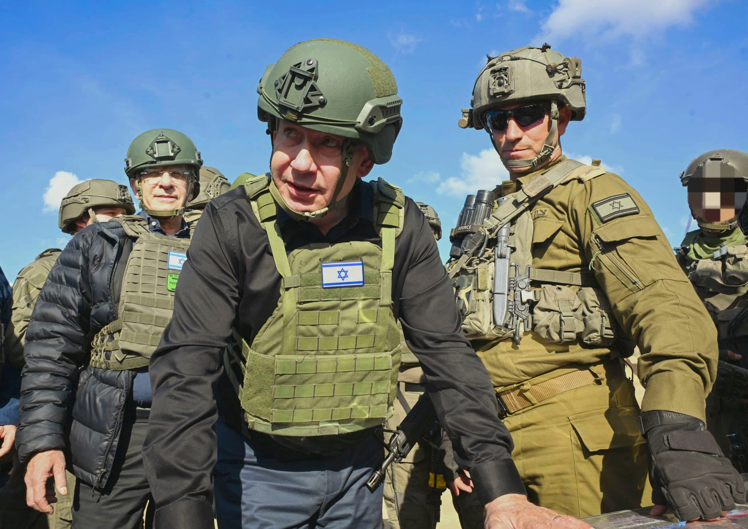 El primer ministro israelí, Benjamín Netanyahu, visitó el norte de la Franja de Gaza. FOTO: EFE/GPO