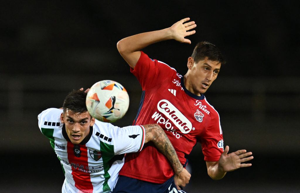 Palestino vs. Independiente Medellín. (Photo by RAUL ARBOLEDA/AFP via Getty Images)