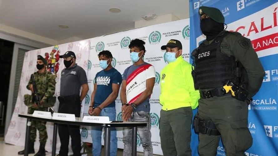 Los detenidos quedaron a disposición de la Fiscalía para el proceso de judicialización. Foto: Policía Nacional