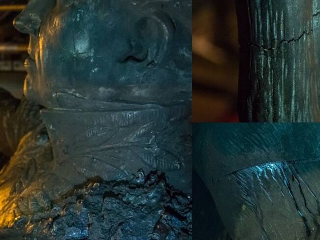 Estatua de Simón Bolívar en Los Héroes fue retirada por riesgo de colapso