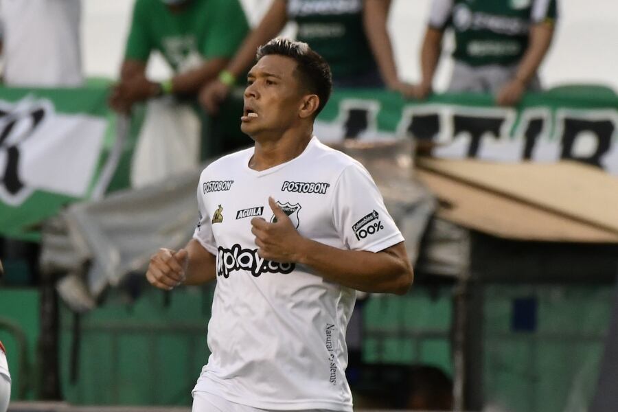 PALMIRA. 11 de septiembre de 2021. Deportivo Cali y América se enfrentaron en estadio de Palmaseca en el municipio de Palmira, en juego válido por la novena fecha de la Liga BetPlay II-2021. En la foto, Teófilo Gutiérrez. (Foto: Colprensa-Cortesía Dimayor)