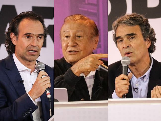 Federico Gutiérrez, Rodolfo Hernández y Sergio Fajardo. Foto: W Radio