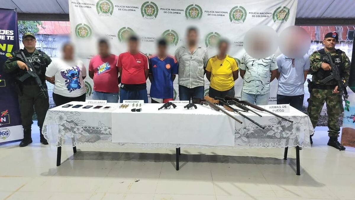 Capturan a ocho presuntos extorsionistas del Clan del Golfo en Córdoba