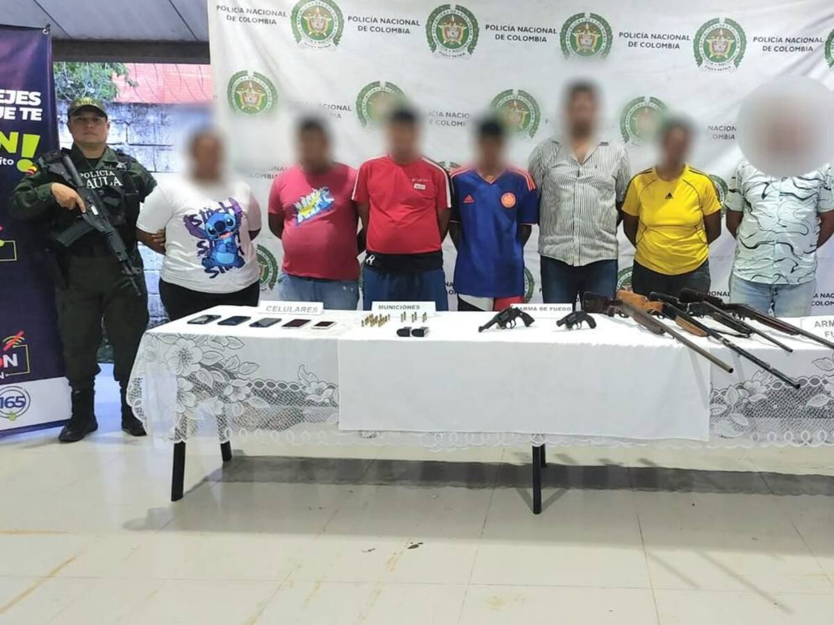 Capturan a ocho presuntos extorsionistas del Clan del Golfo en Córdoba