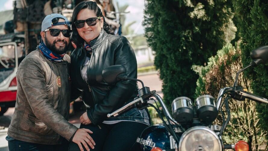 Dory, una Rumbler 350, fue su compañera en esta aventura. Foto: Cortesía