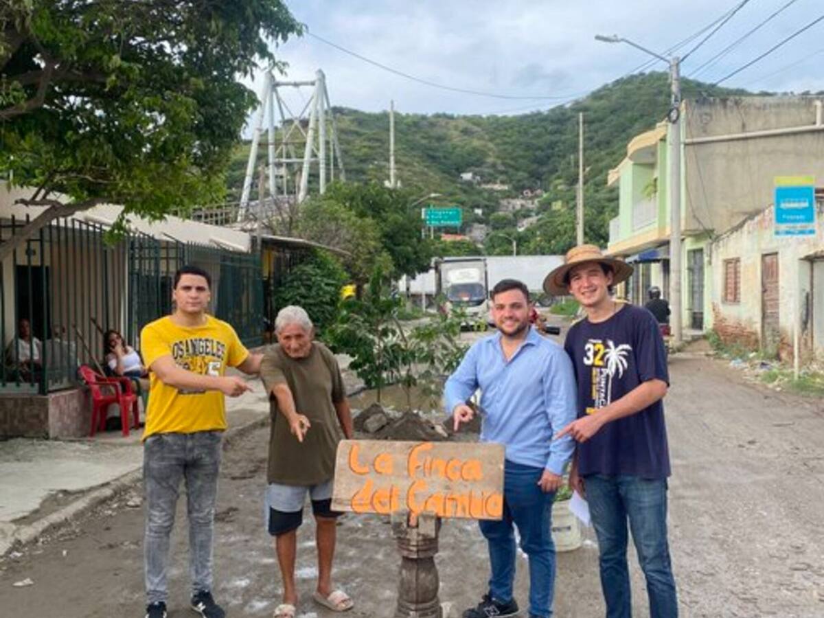 Vía hacia el corregimiento de Taganga en mal estado