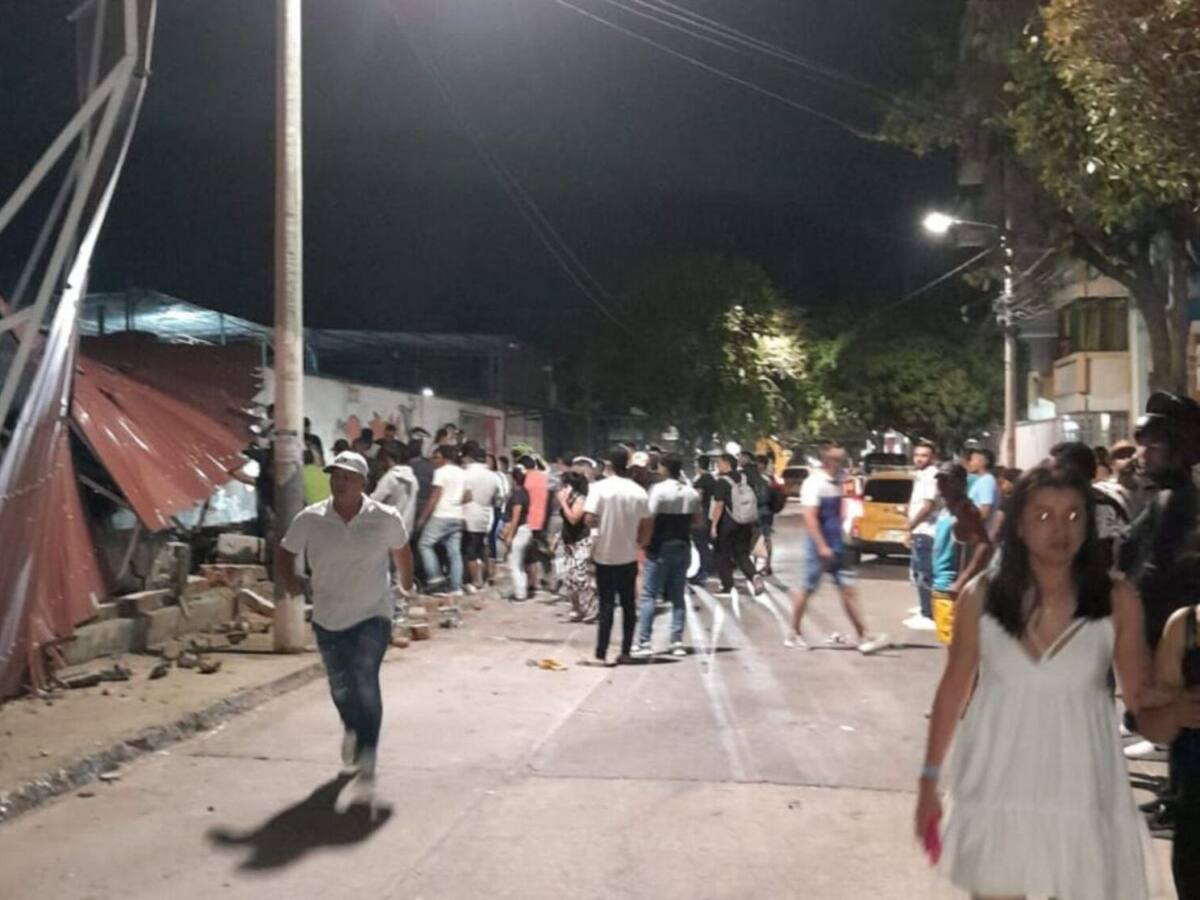 7 personas afectadas por caída de una pared en el sector de El Rodadero