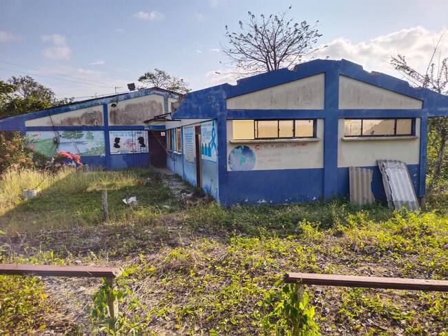 Obra del colegio El Rodeo, estaría en proceso de reasignación de contratista. Foto: cortesía prensa Alcaldía Lorica.