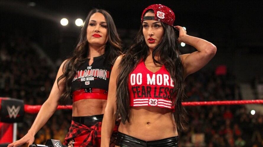 Nikki y Brie Bella, exluchadoras WWE. Foto: Captura de pantalla