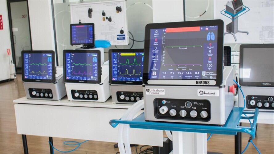 Fabricación de respiradores . Foto: Cortesía Ministerio de Defensa