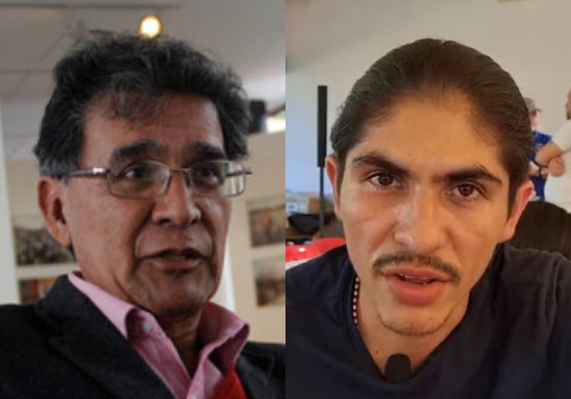 Camilo González Posso y alias 'Andrey'. Foto: Colprensa / Luisa González y Mesa de diálogos