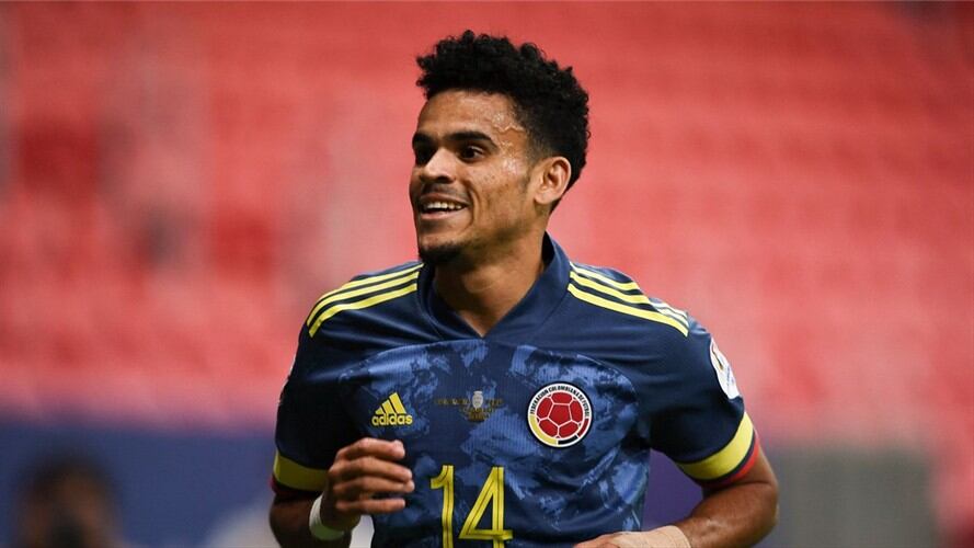 Luis Díaz, jugador de la Selección Colombia en la Copa América 2021. Foto: EVARISTO SA/AFP via Getty Images