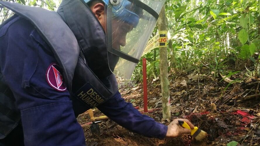 Gobierno del presidente Duque declara 25 municipios libres de minas antipersonal. Foto: OACP