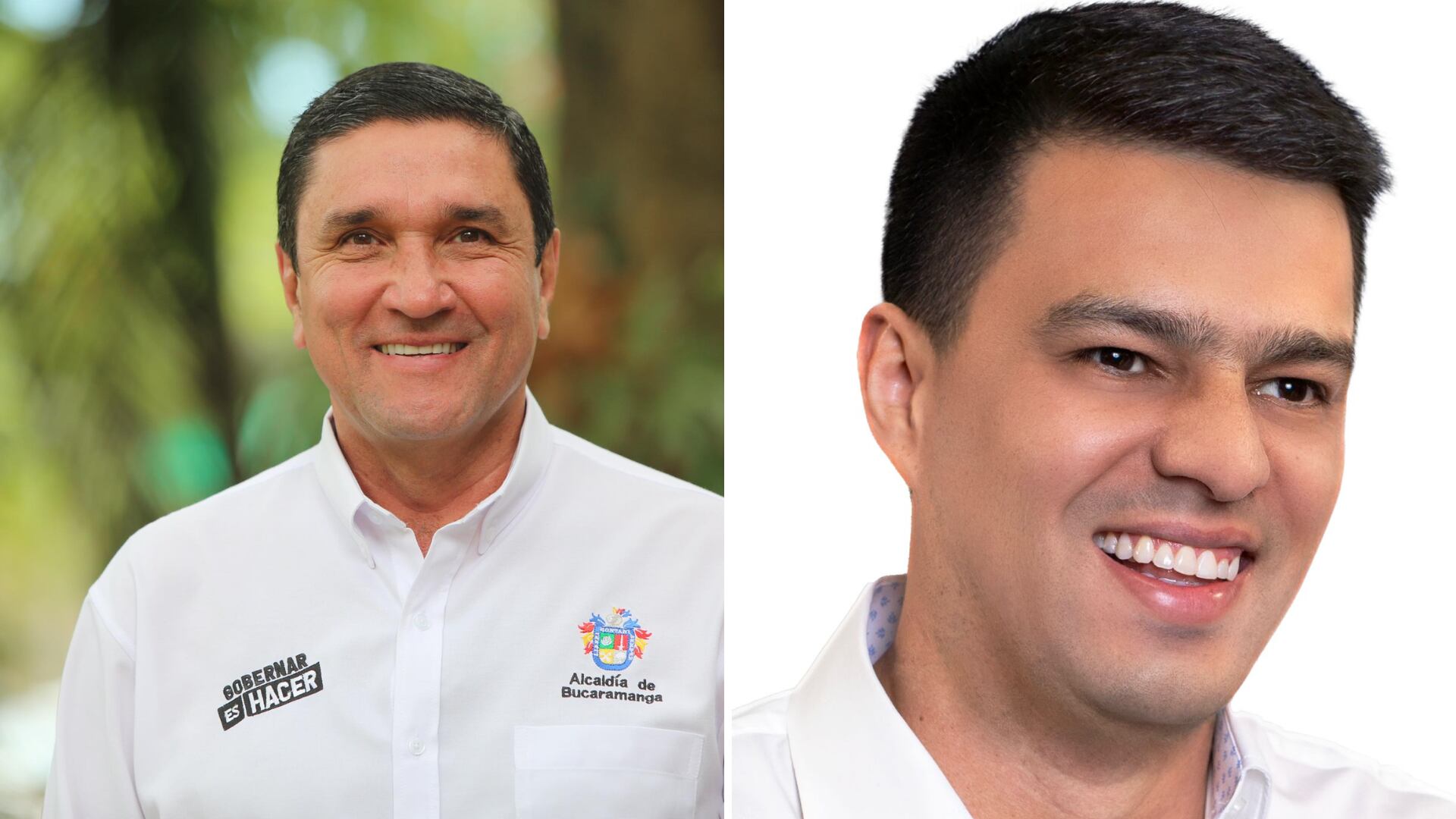 Juan Carlos Cárdenas, alcalde de Bucaramanga y Fabián Oviedo, candidato a la alcaldía de Bucaramanga.
