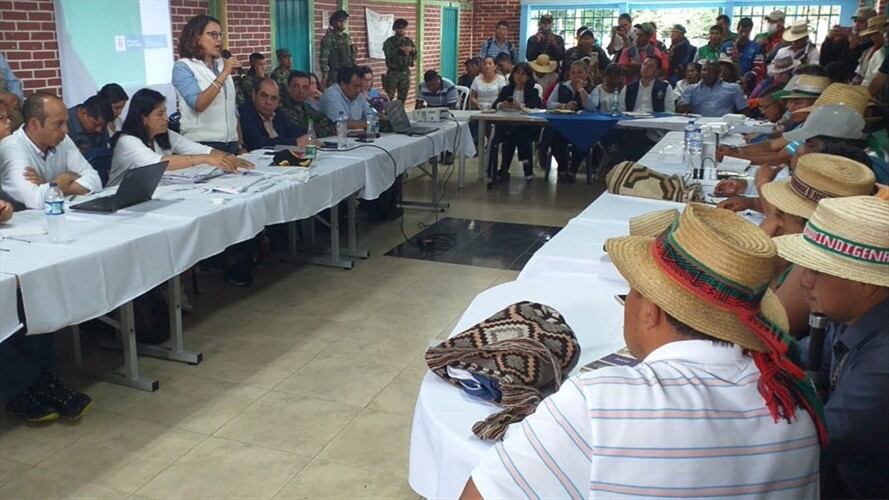 Este miércoles continuarán diálogos entre Gobierno y líderes de la minga en Cauca. Foto: Cric