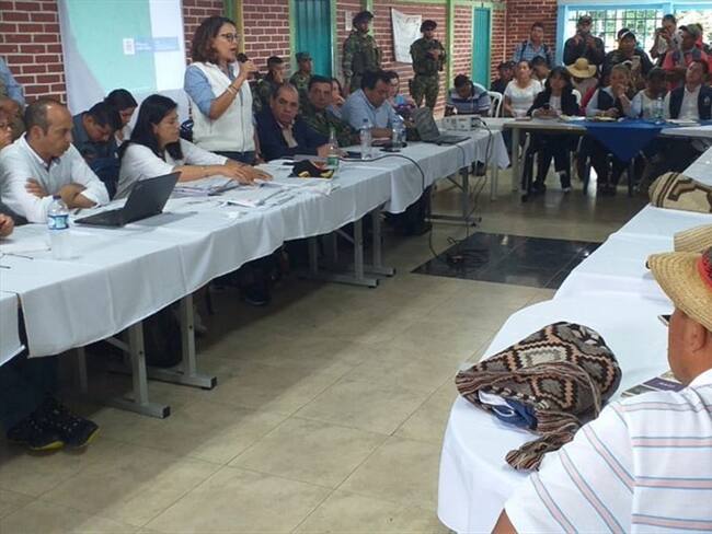 Este miércoles continuarán diálogos entre Gobierno y líderes de la minga en Cauca. Foto: Cric