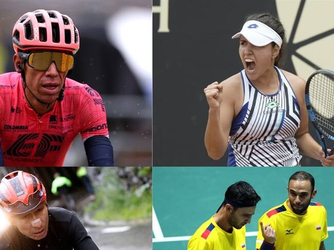 Ciclistas Rigoberto Urán y Nairo Quintana y tenistas María Camila Osorio, Juan Cabal y Robert Farah. Foto: Tim de Waele/Getty Images - Colprensa: Cortesía Colsanitas - Chris Graythen/Getty Images - Clive Brunskill/Getty Images