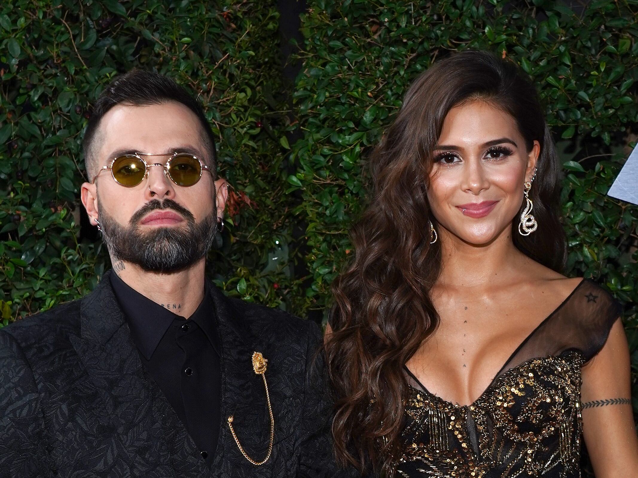 LAS VEGAS, NEVADA - NOVEMBER 14: (L-R) Mike Bahía and Greeicy Rendón attends the 20th annual Latin GRAMMY Awards at MGM Grand Garden Arena on November 14, 2019 in Las Vegas, Nevada. (Photo by Rodrigo Varela/Getty Images for LARAS)