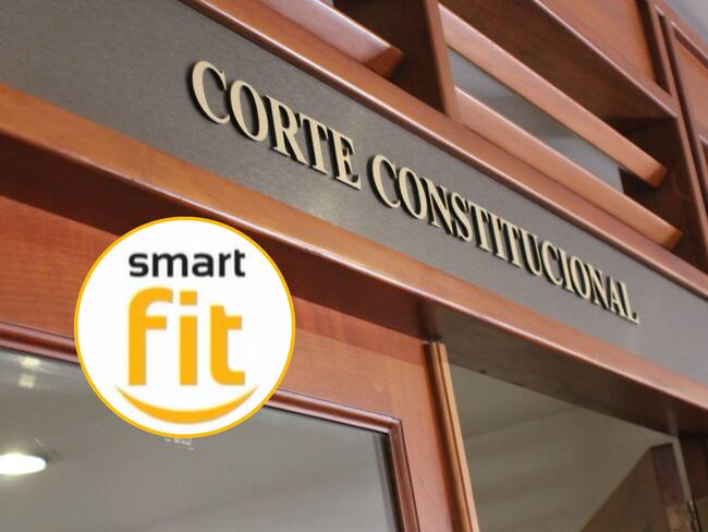Corte Constitucional y logo de Smart Fit. Fotos: Colprensa y captura de pantalla.