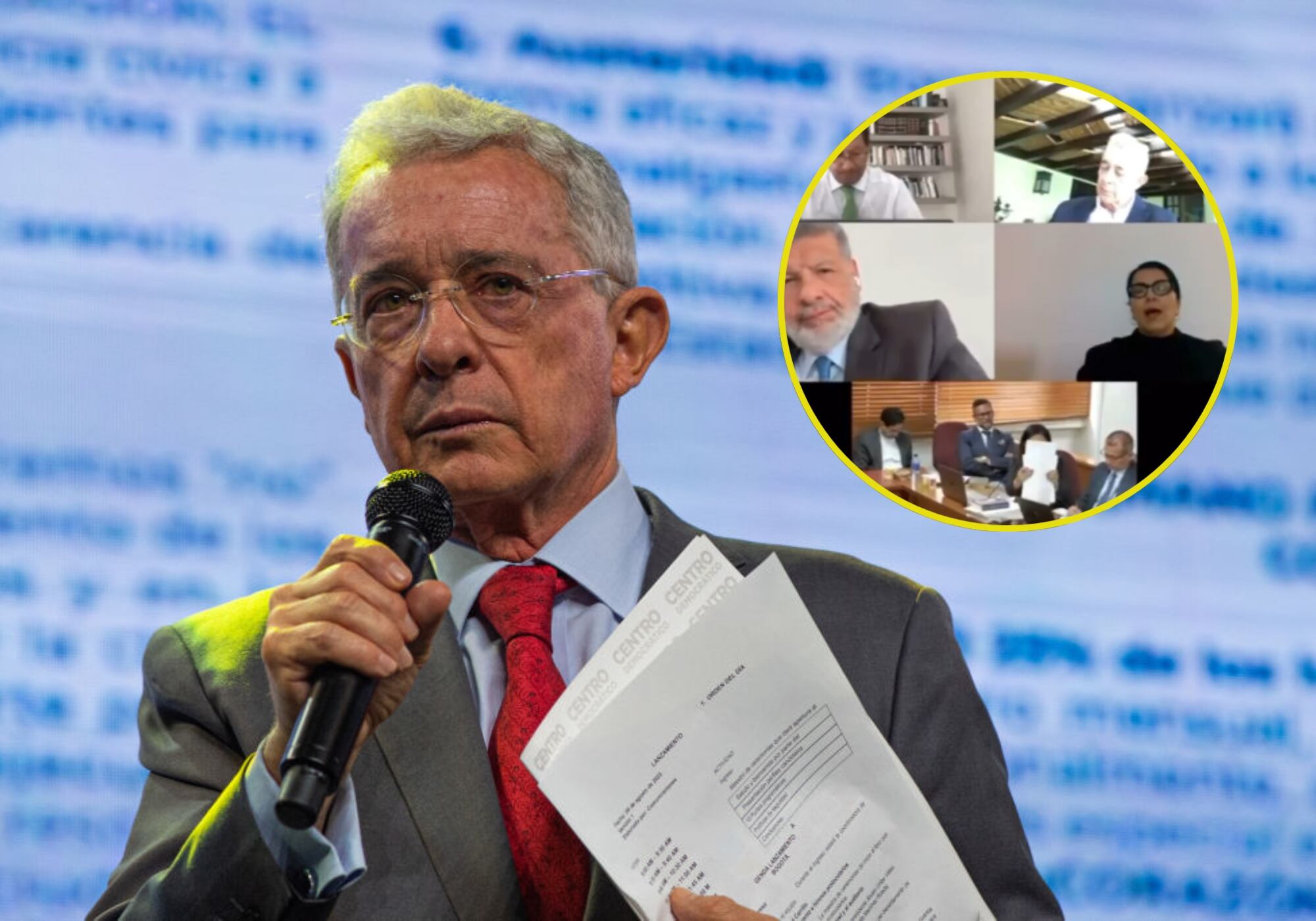 Audiencia del exsenador Álvaro Uribe. Foto: Getty Images.